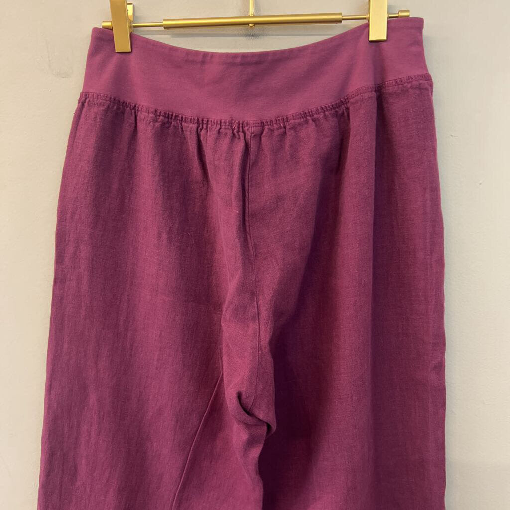 Cut Loose Purple Linen Pull On Pants Small