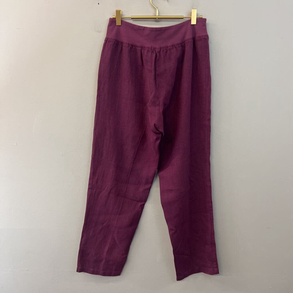 Cut Loose Purple Linen Pull On Pants Small