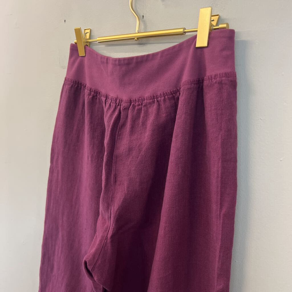 Cut Loose Purple Linen Pull On Pants Small