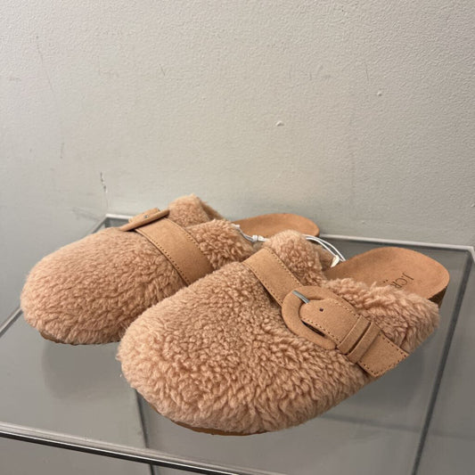 J Crew Brown Sherpa Clog Slippers 5