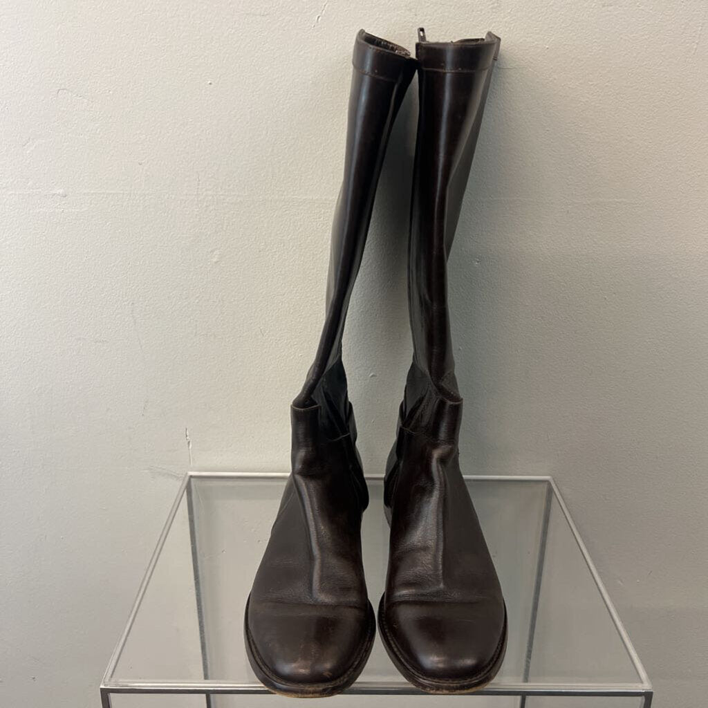 Brooks Brothers Brown Leather Tall Boots 6