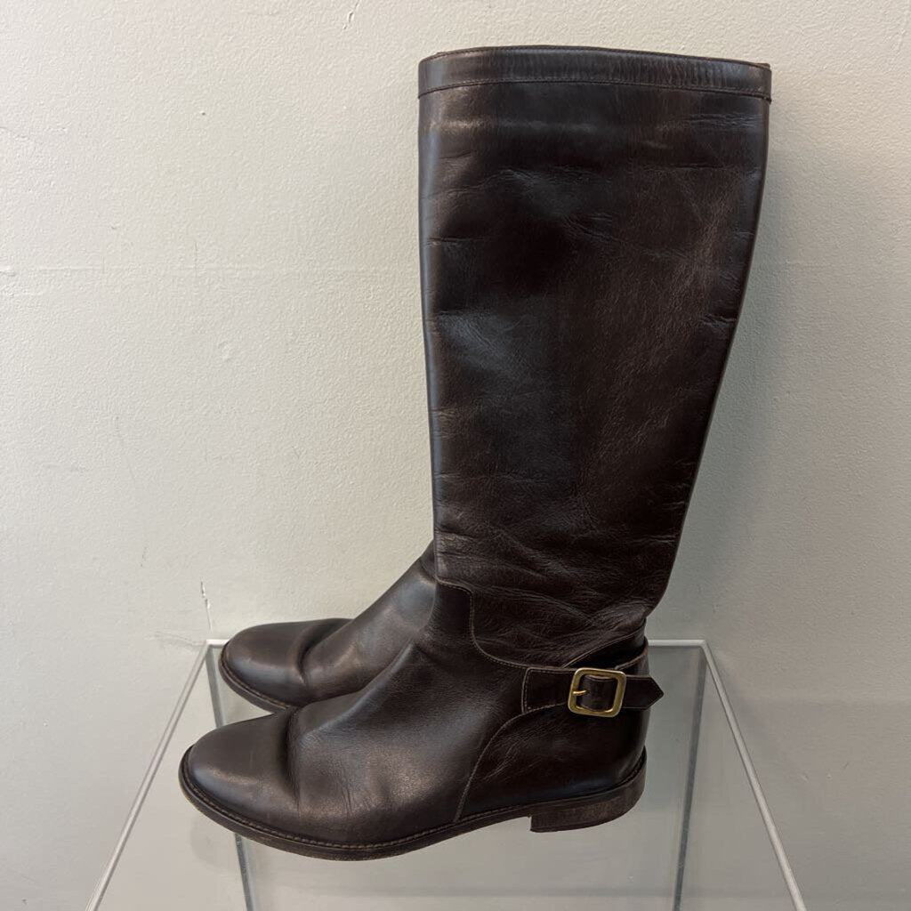 Brooks Brothers Brown Leather Tall Boots 6
