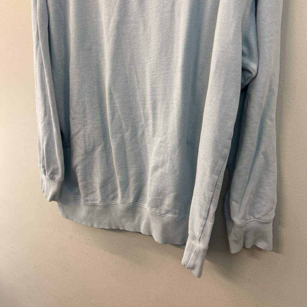 O'Neill Blue Sunflower Print Long Sleeve Pullover Large