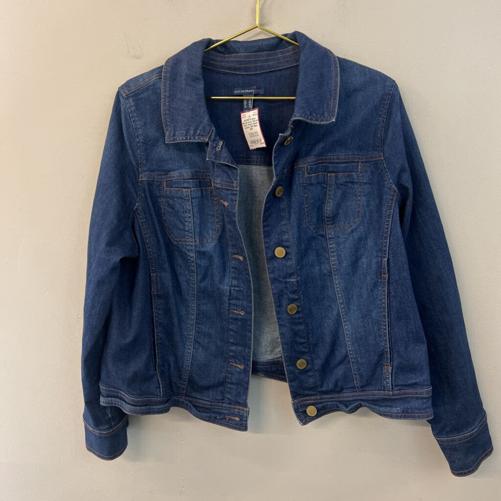 Isaac Mizrahi Dark Wash Denim Jacket 18W