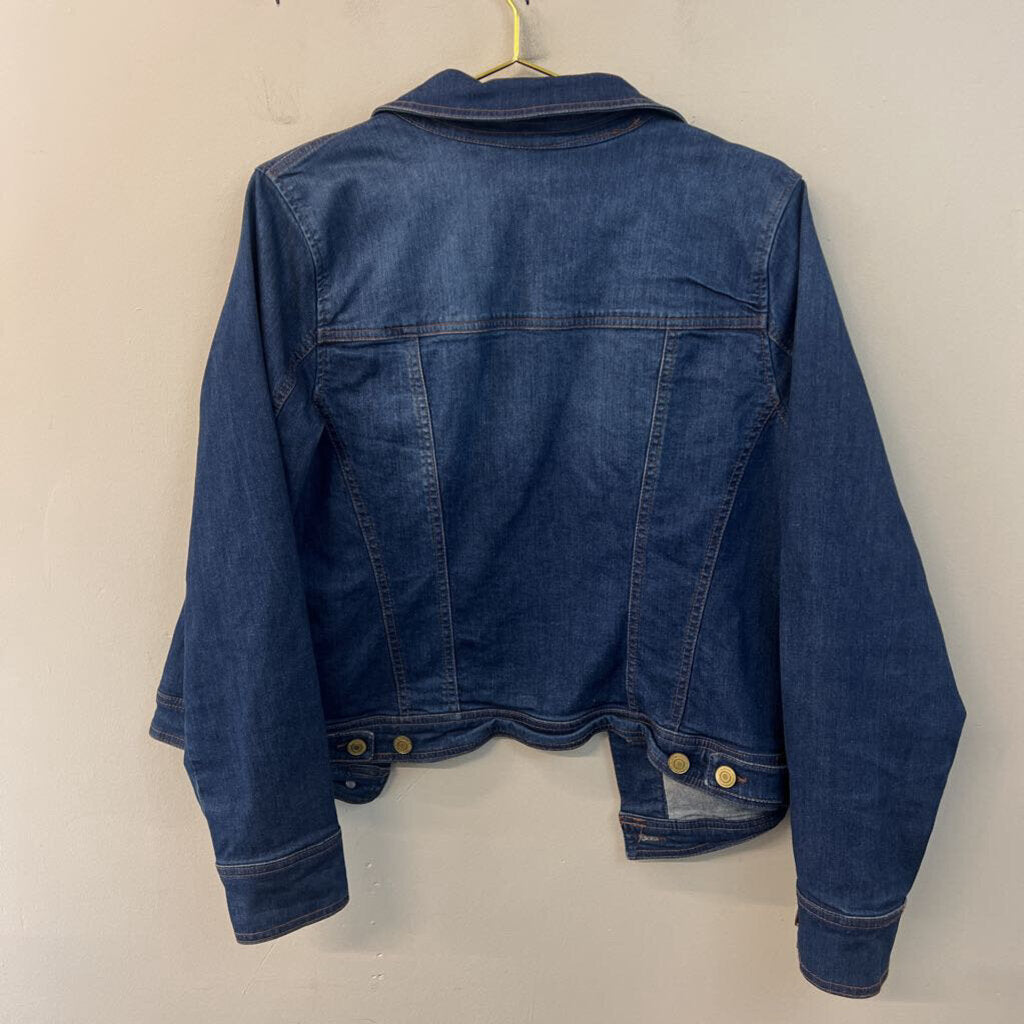 Isaac Mizrahi Dark Wash Denim Jacket 18W