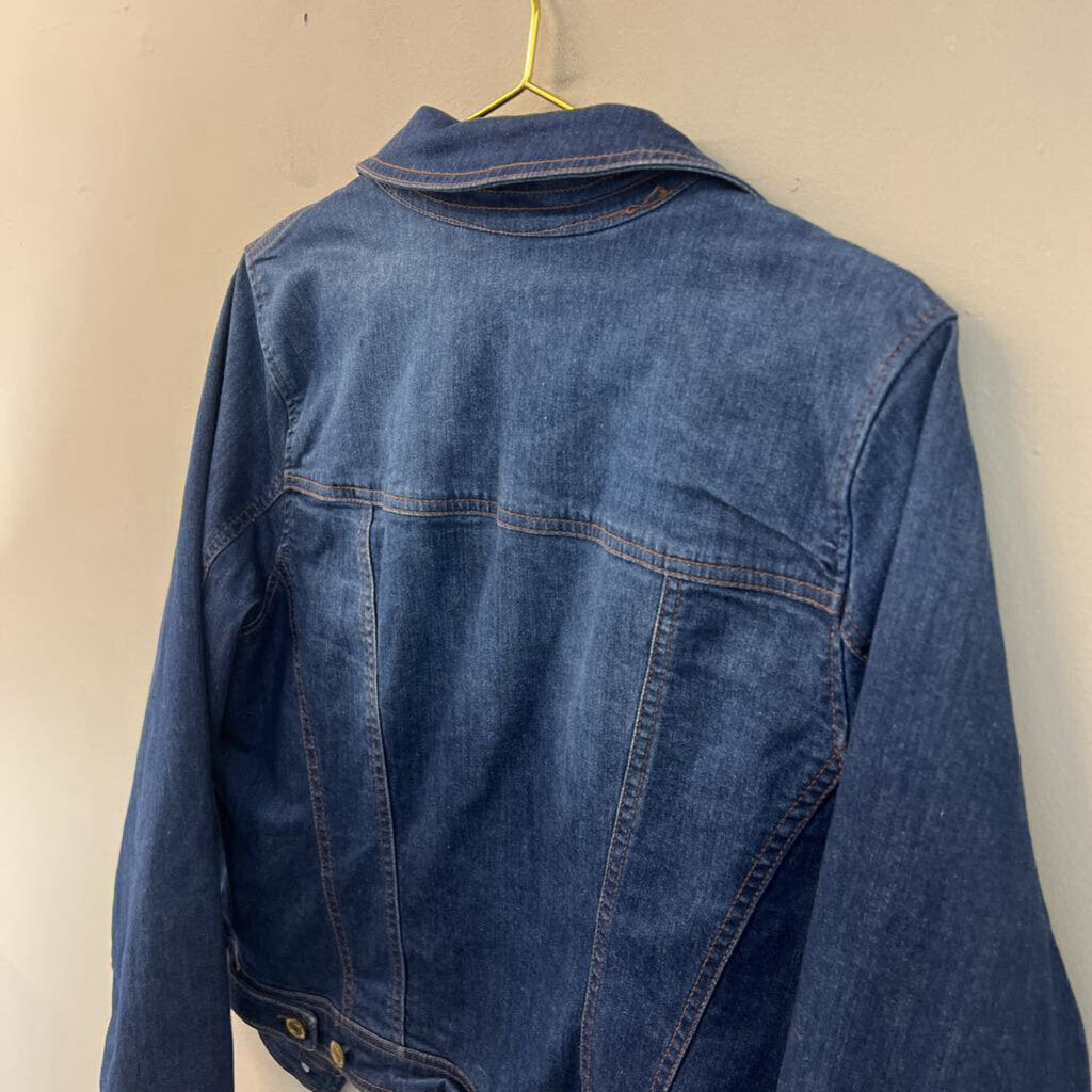 Isaac Mizrahi Dark Wash Denim Jacket 18W