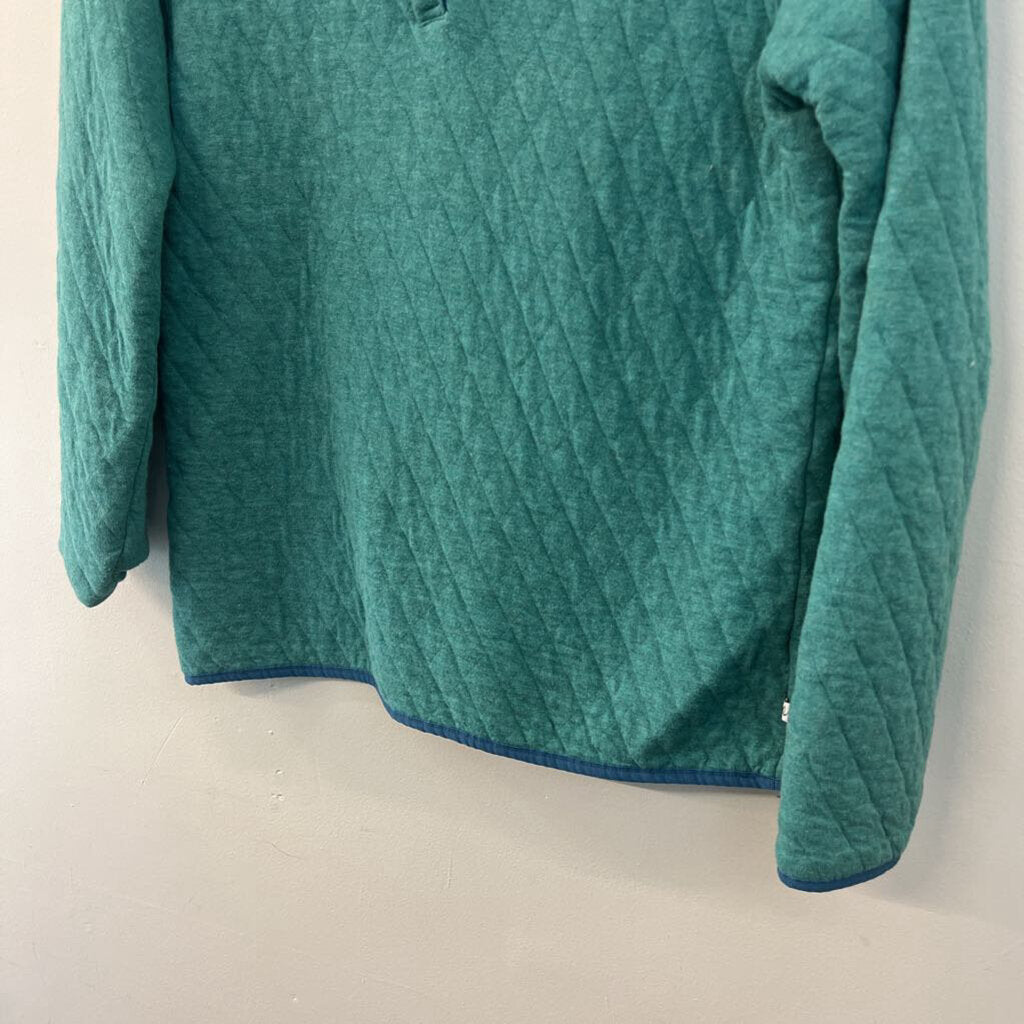 Orvis Blue Quilted Henley Pullover Extra Small
