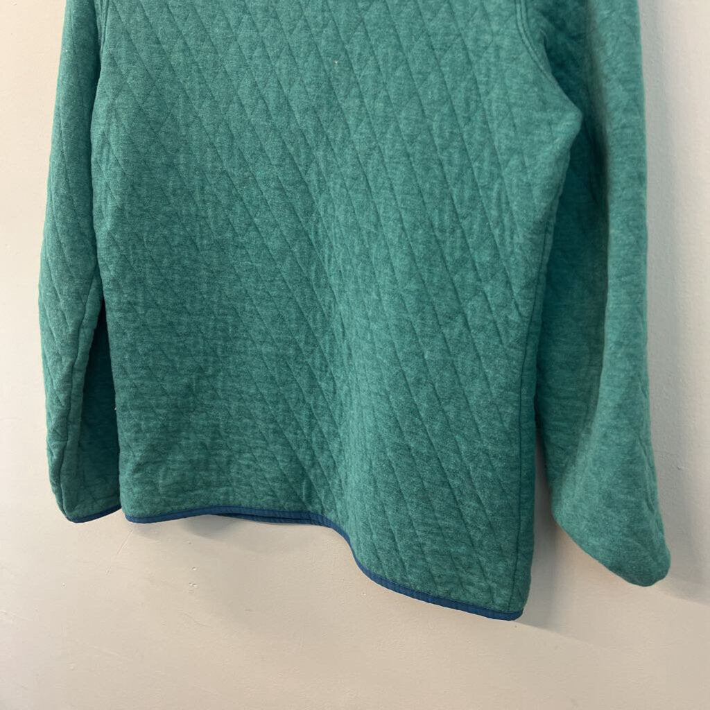 Orvis Blue Quilted Henley Pullover Extra Small