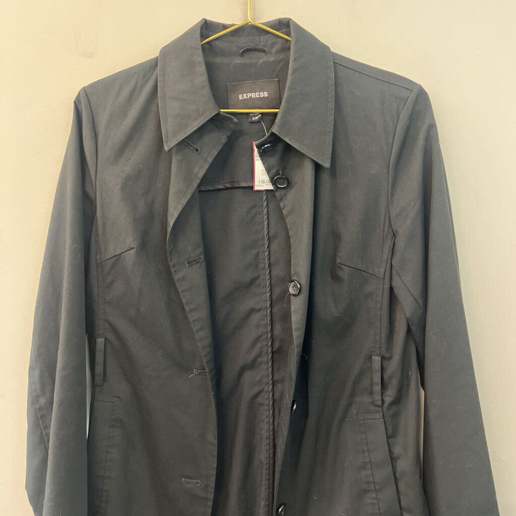Express Black Long Jacket 3/4