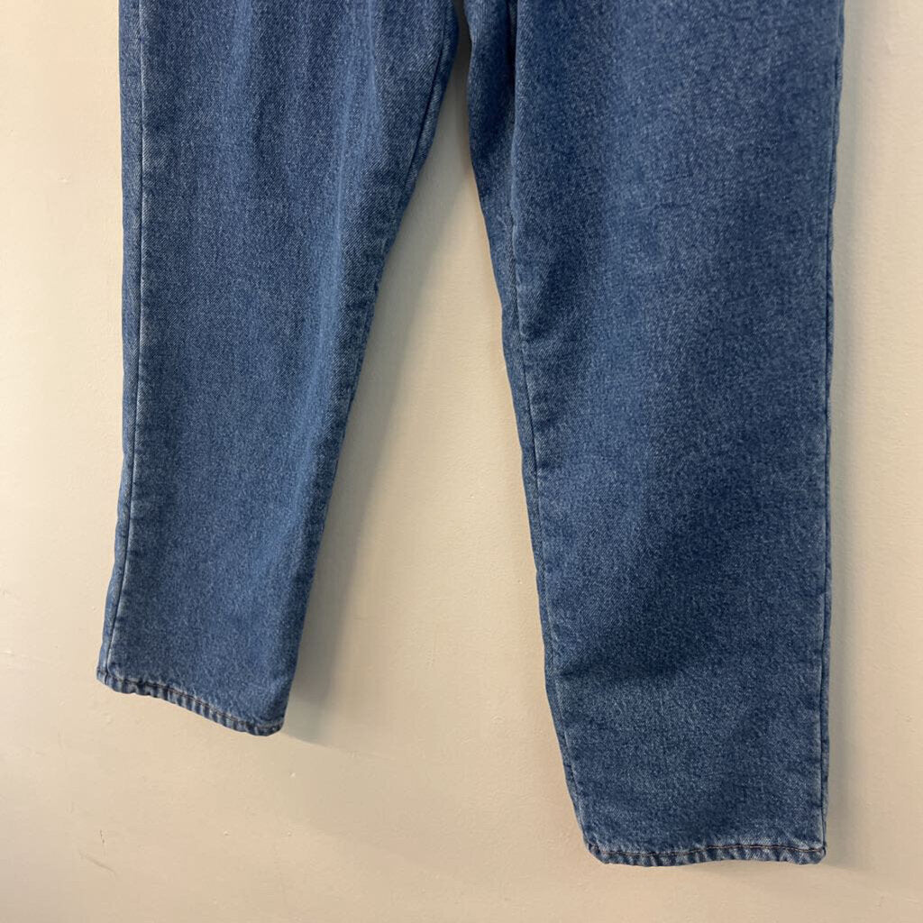 LL Bean Dark Wash Fleece Lined Original Relaxed Fit Jeans 6 Petite