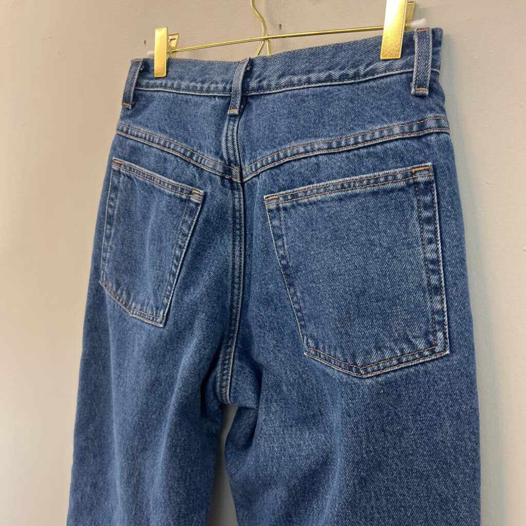 LL Bean Dark Wash Fleece Lined Original Relaxed Fit Jeans 6 Petite