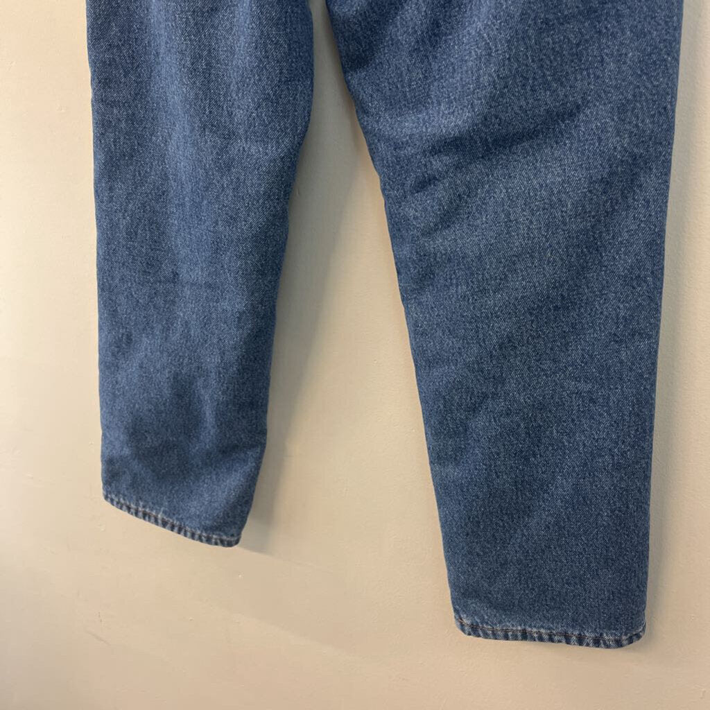 LL Bean Dark Wash Fleece Lined Original Relaxed Fit Jeans 6 Petite