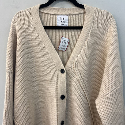 Buket List Cream kNit Cardigan Sweater Large