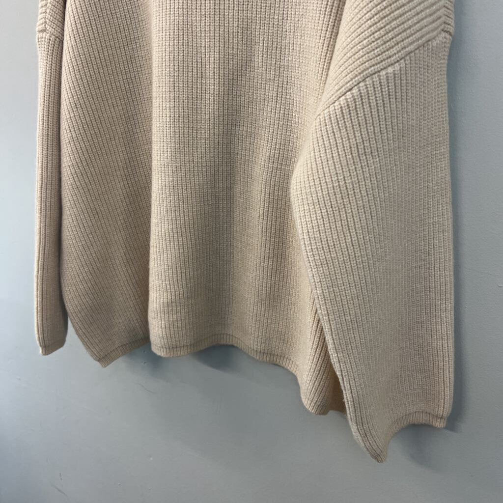 Buket List Cream kNit Cardigan Sweater Large