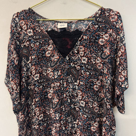Day Trip Black/ Multi Print Long Sleeve Top Extra Large