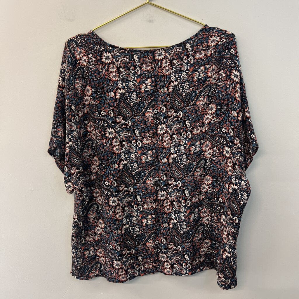 Day Trip Black/ Multi Print Long Sleeve Top Extra Large