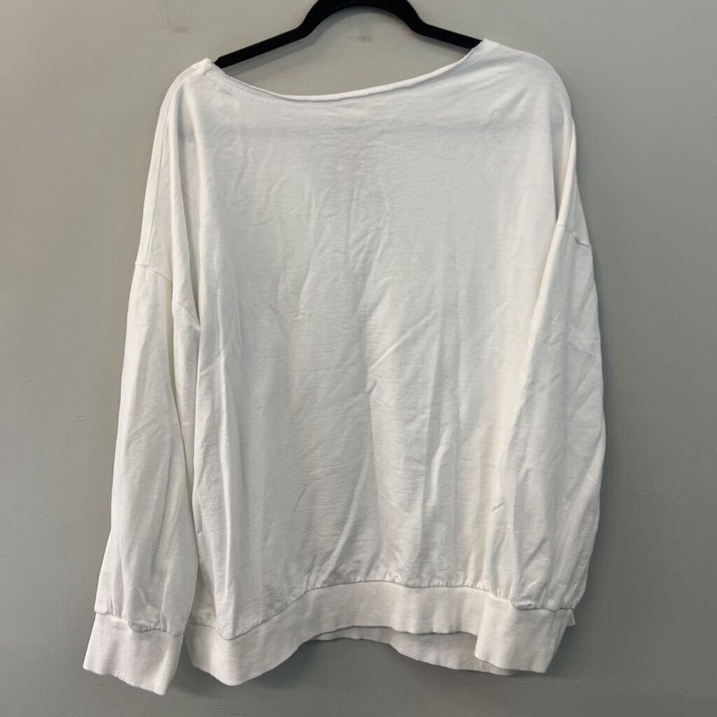 Oddi White USA Long Sleeve Pullover Top 1XL