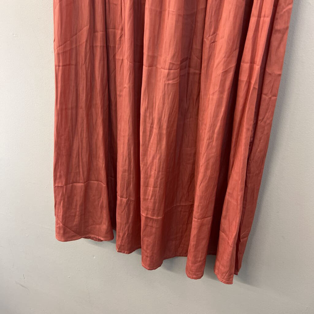 Kori Orange Silky Maxi Skirt Large
