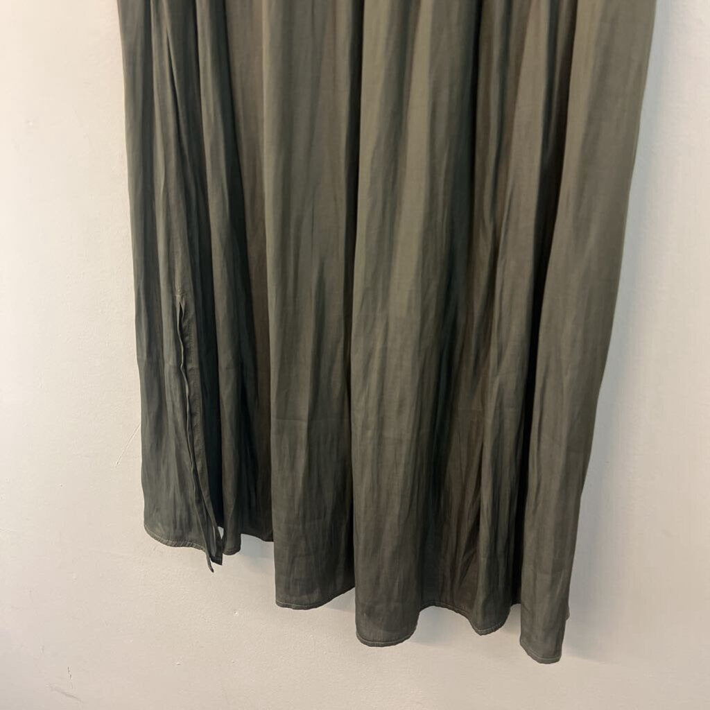 Kori Green Silky Maxi Skirt Large