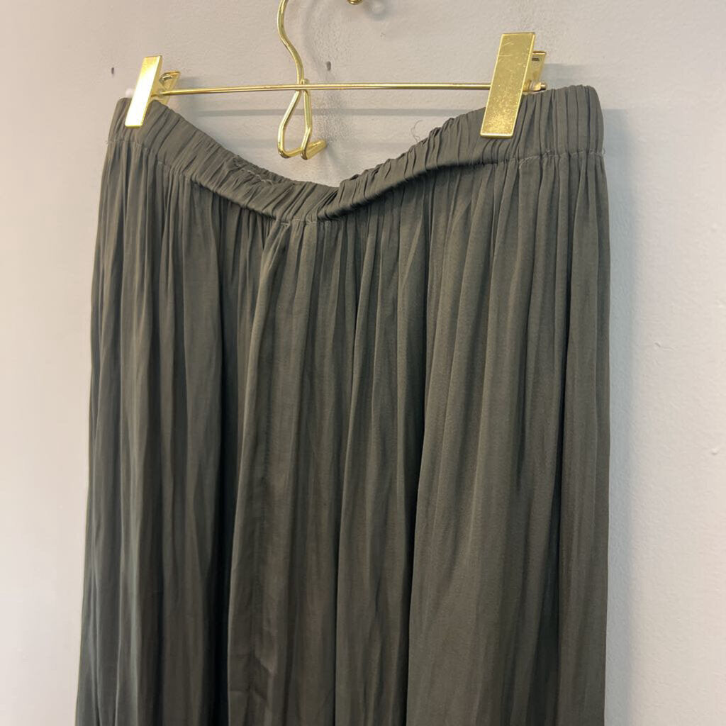 Kori Green Silky Maxi Skirt Large