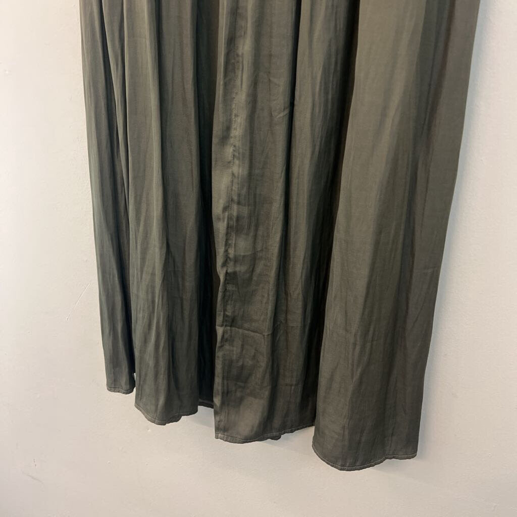 Kori Green Silky Maxi Skirt Large