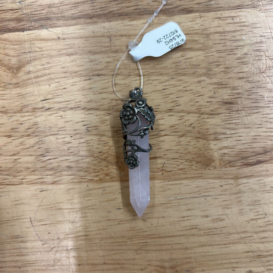 Silver/ Pink Stone Pendant