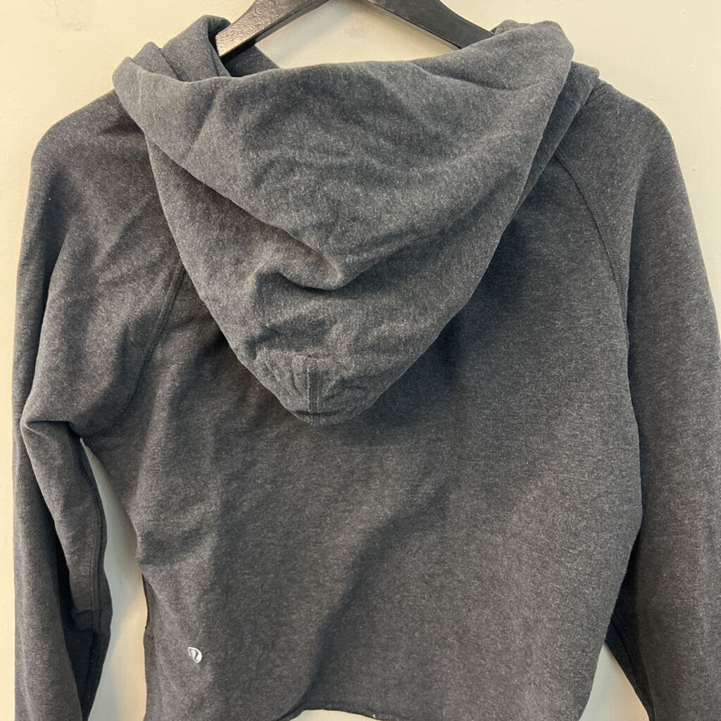 Lululemon Grey Cropped Boxy Hoodie Small