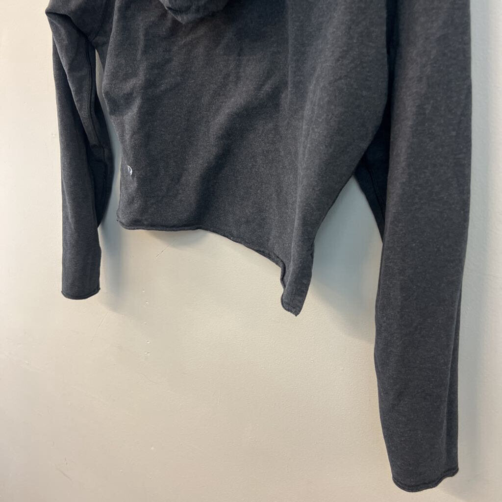 Lululemon Grey Cropped Boxy Hoodie Small