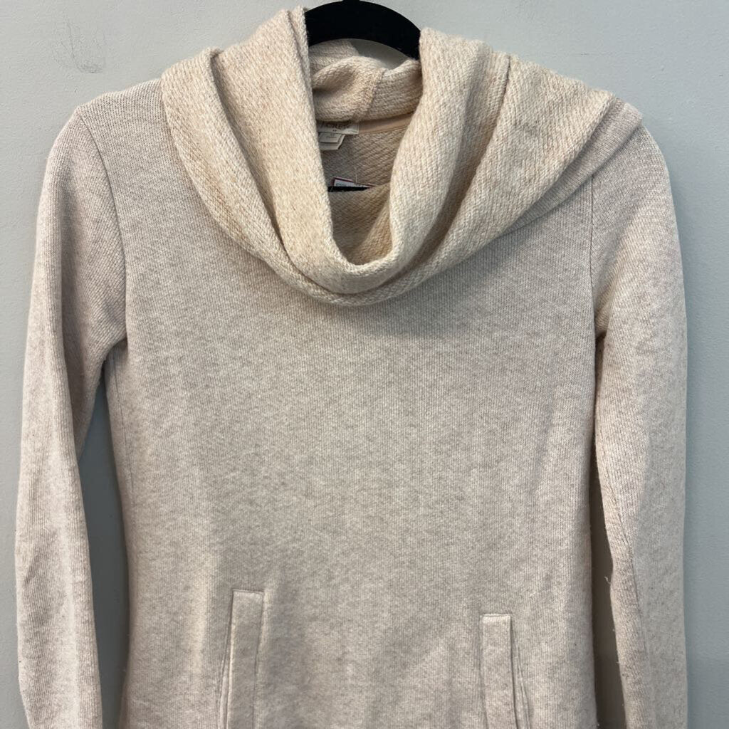 J Crew Cream Turtleneck Long Sleeve Top Extra Small Petite