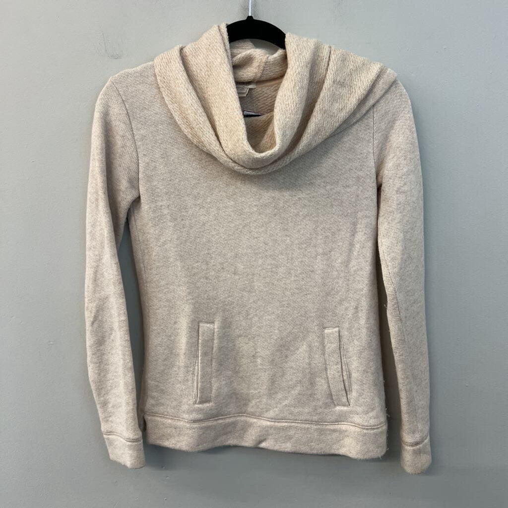 J Crew Cream Turtleneck Long Sleeve Top Extra Small Petite