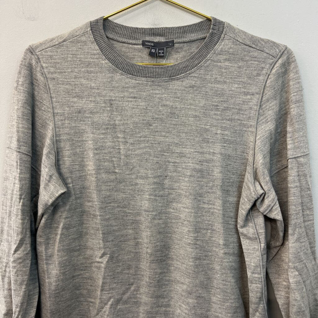 Vince Grey Long Sleeve Top Extra Small