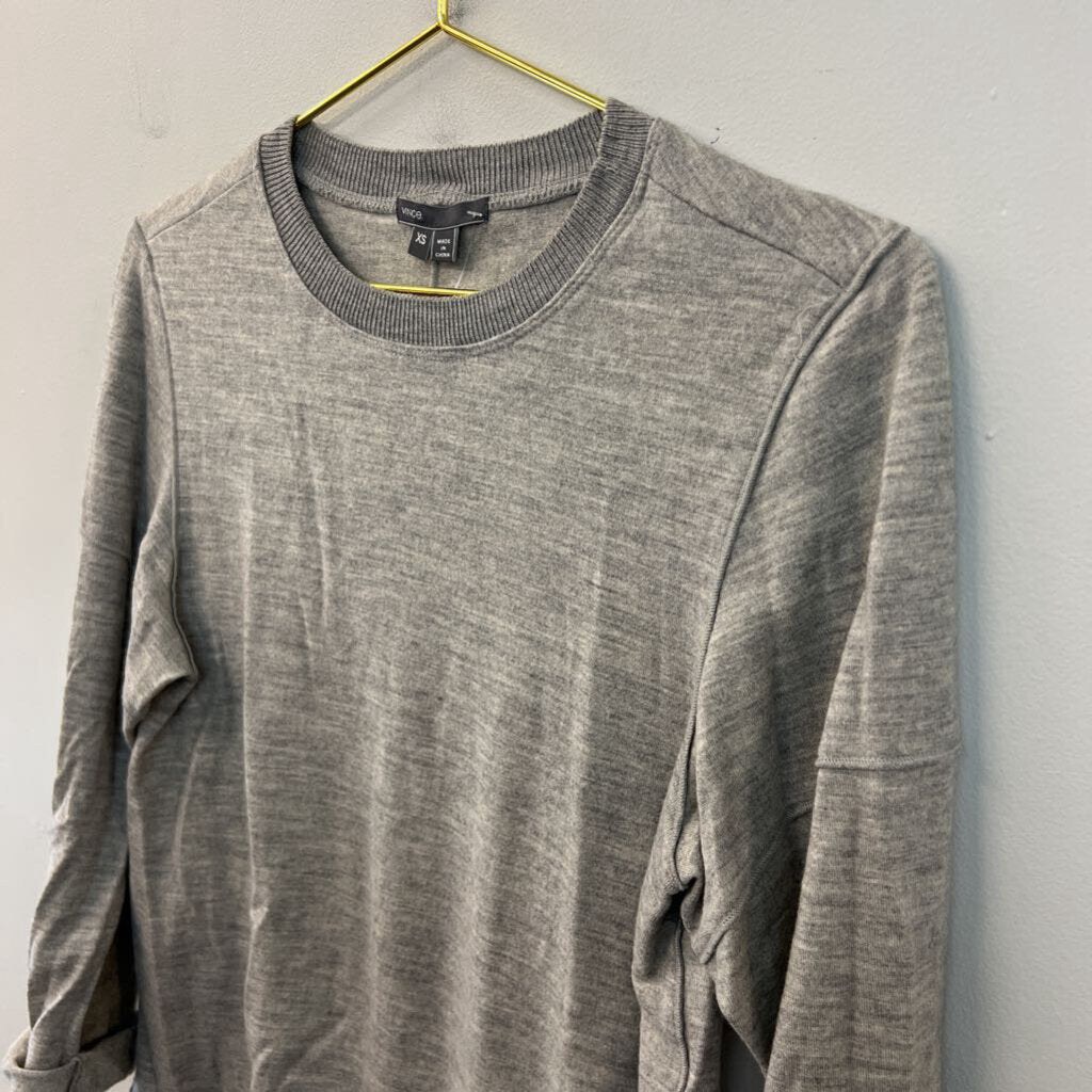 Vince Grey Long Sleeve Top Extra Small