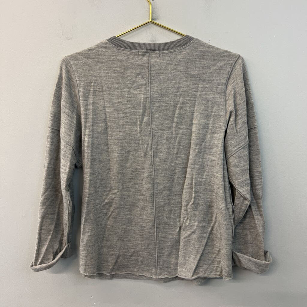 Vince Grey Long Sleeve Top Extra Small