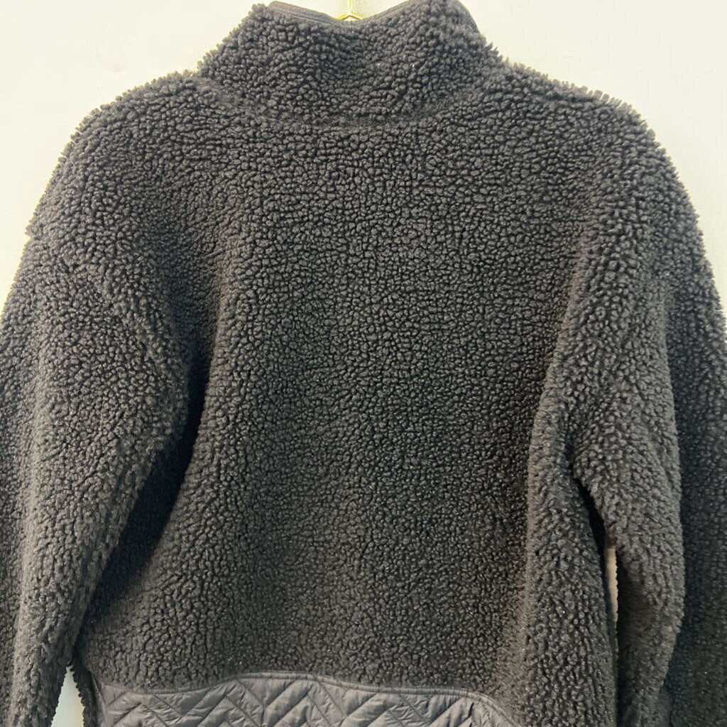 Athleta Black Sherpa Long Sleeve Pullover Small