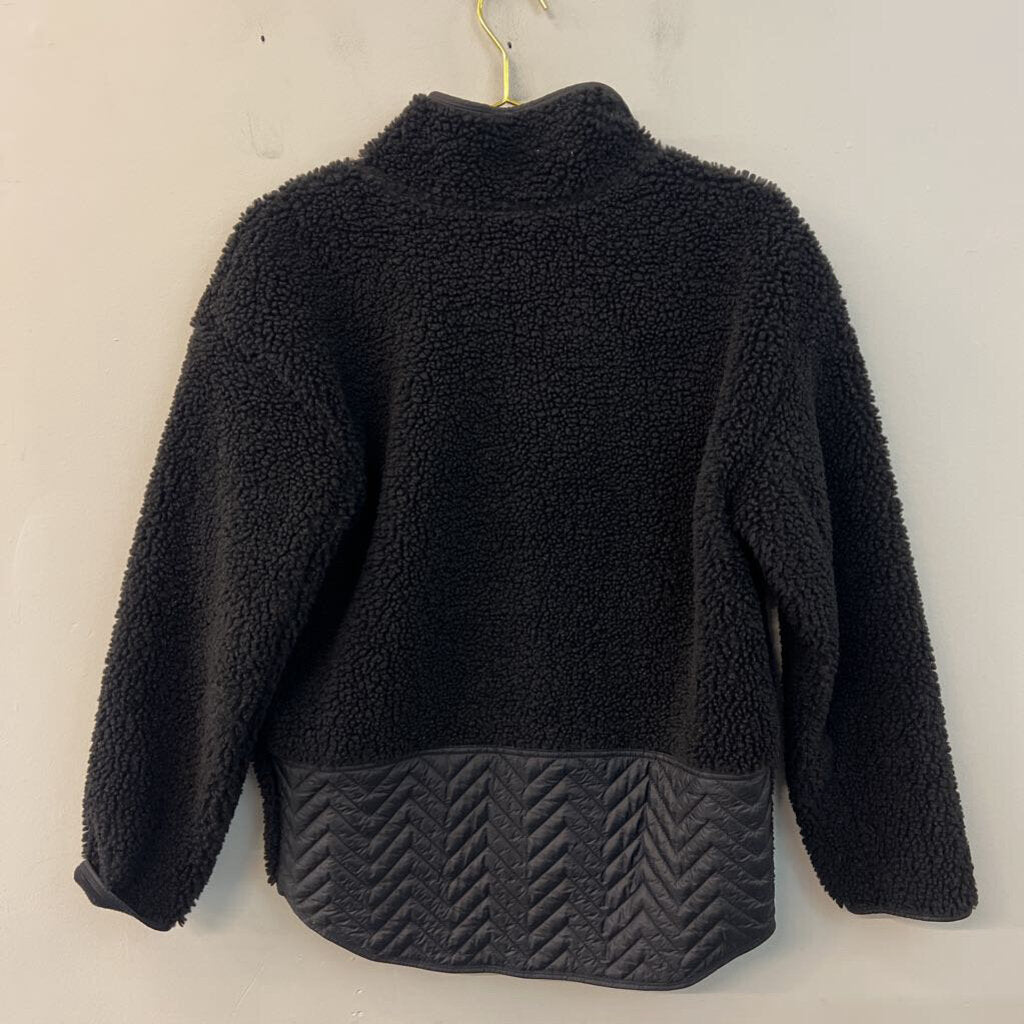 Athleta Black Sherpa Long Sleeve Pullover Small