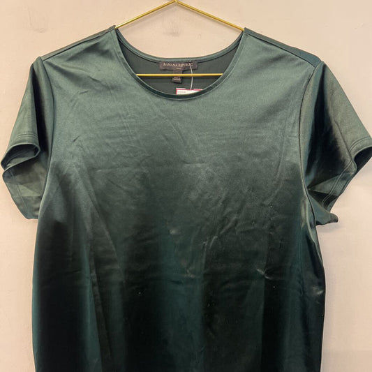 Banana Republic Green Silky Short Sleeve Top Small