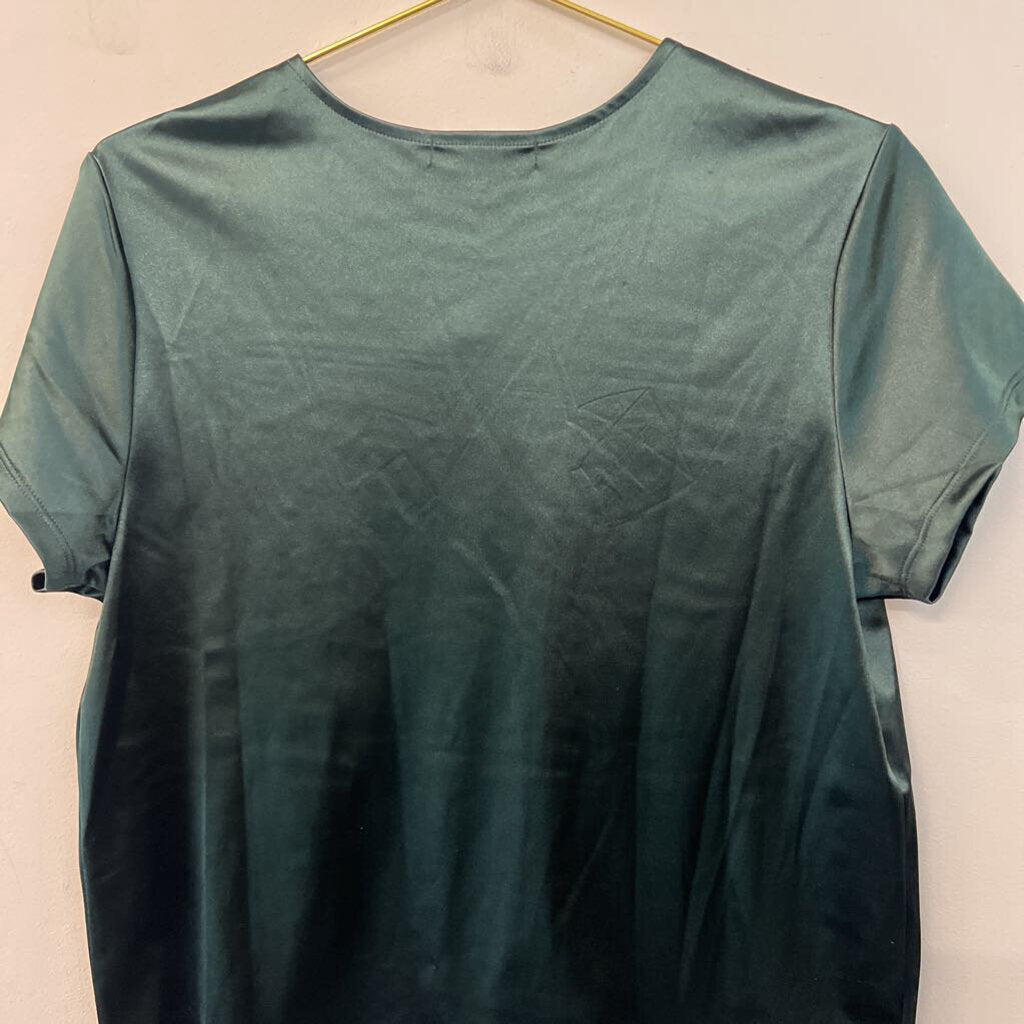 Banana Republic Green Silky Short Sleeve Top Small