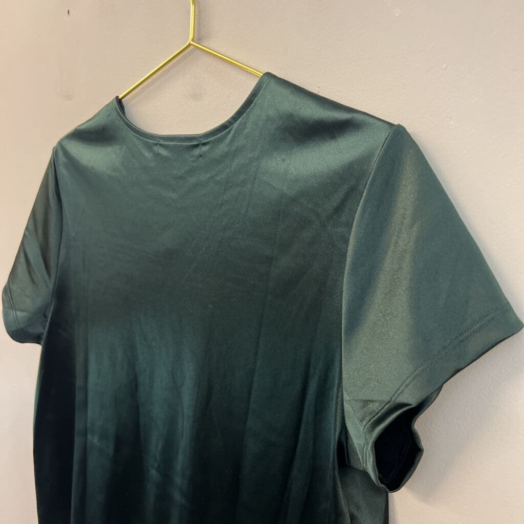 Banana Republic Green Silky Short Sleeve Top Small