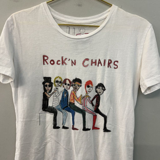 Unfortunate Portrait White/ Multi Rock N' Chairs Short Sleeve Graphic Tee Small