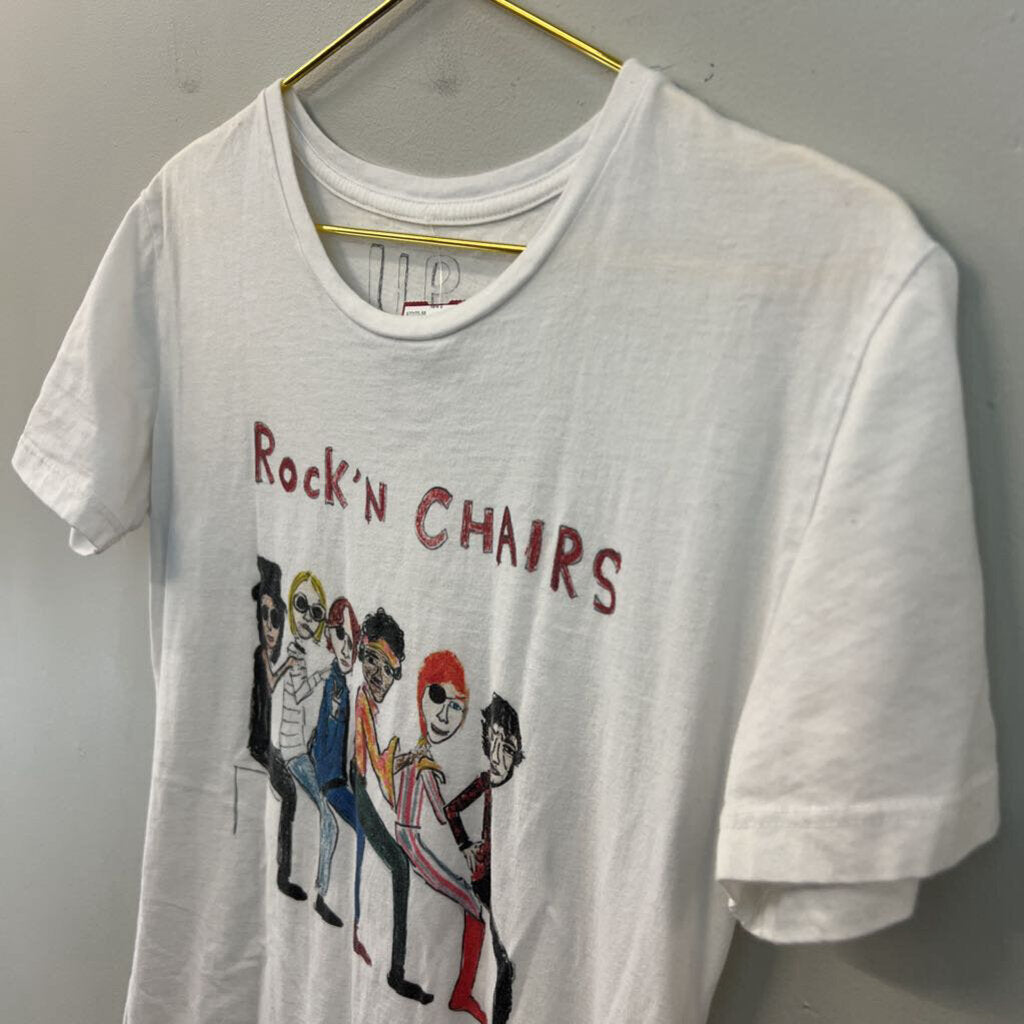 Unfortunate Portrait White/ Multi Rock N' Chairs Short Sleeve Graphic Tee Small