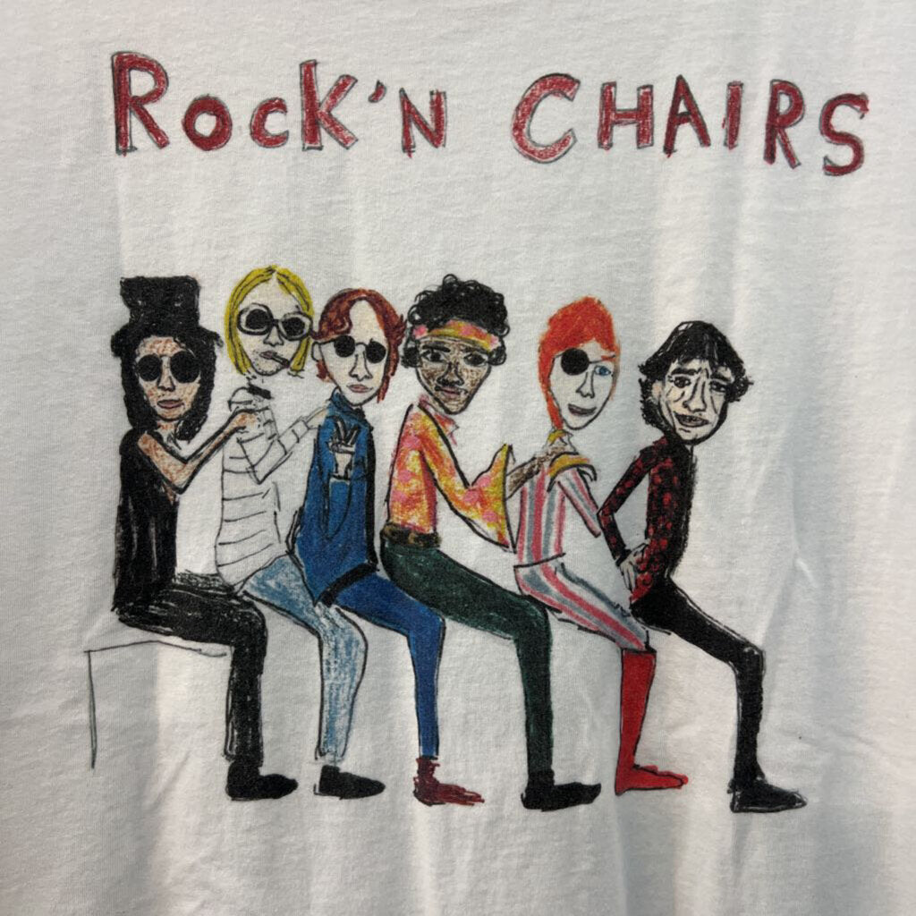 Unfortunate Portrait White/ Multi Rock N' Chairs Short Sleeve Graphic Tee Small