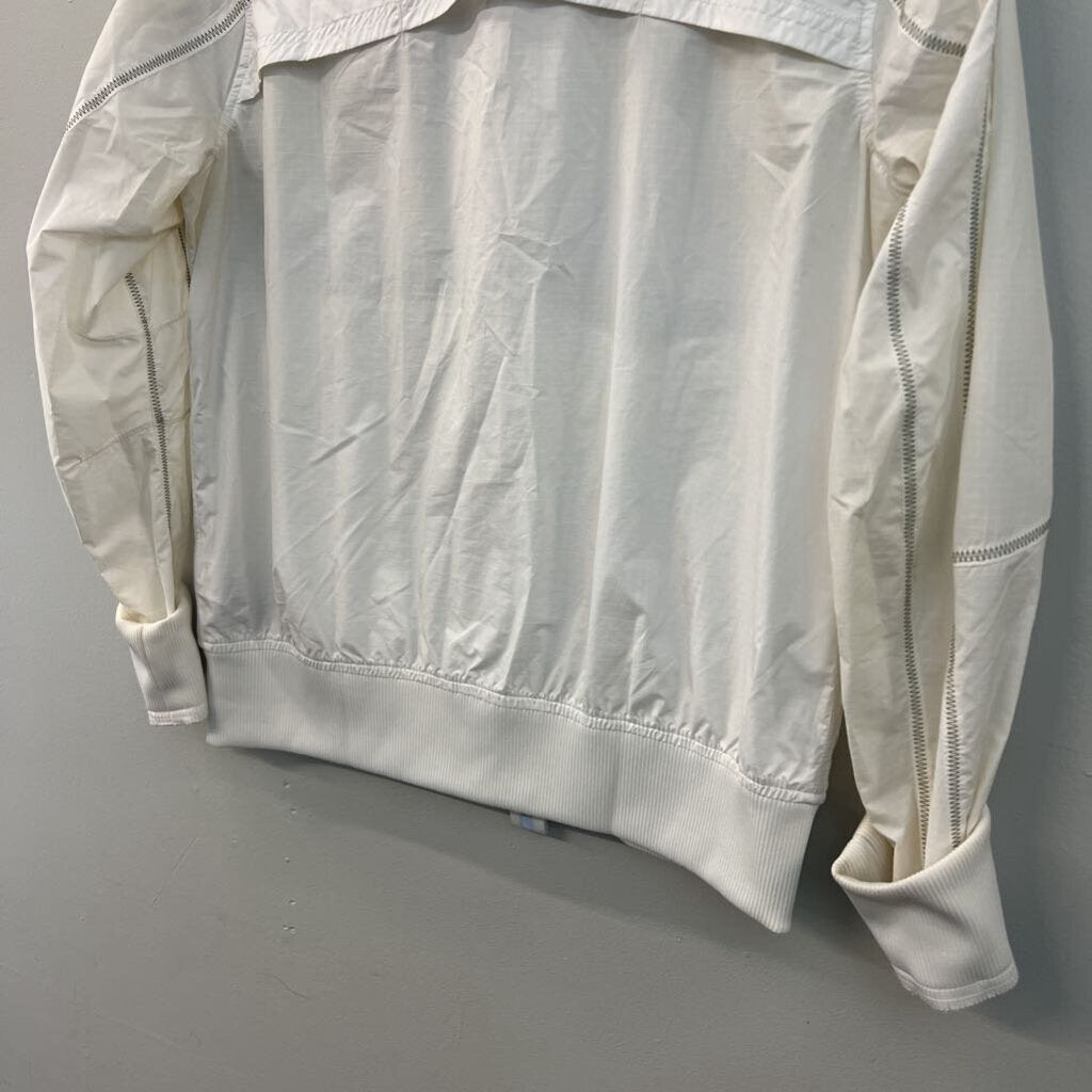 Adidas White Lightweight Zip Up Running Jacket Medium