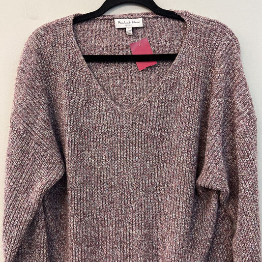 Michael Stars Purple Knit Long Sleeve Sweater Top Small