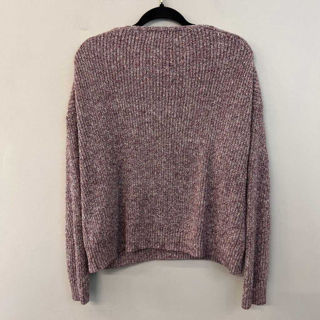 Michael Stars Purple Knit Long Sleeve Sweater Top Small