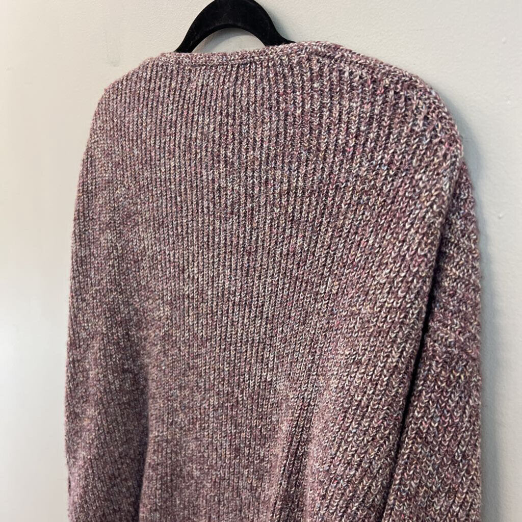 Michael Stars Purple Knit Long Sleeve Sweater Top Small