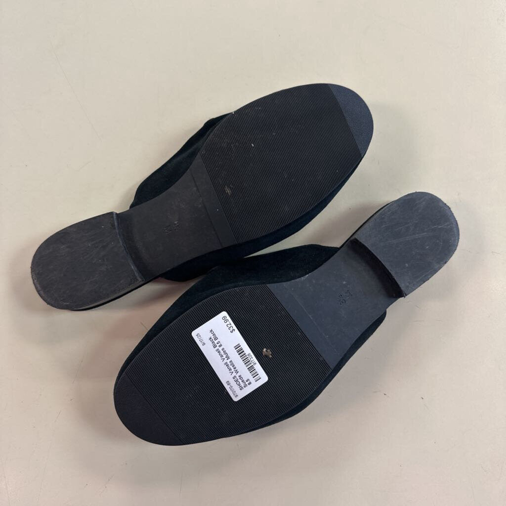Vaneli Black Suede Weslia Mules 8.5