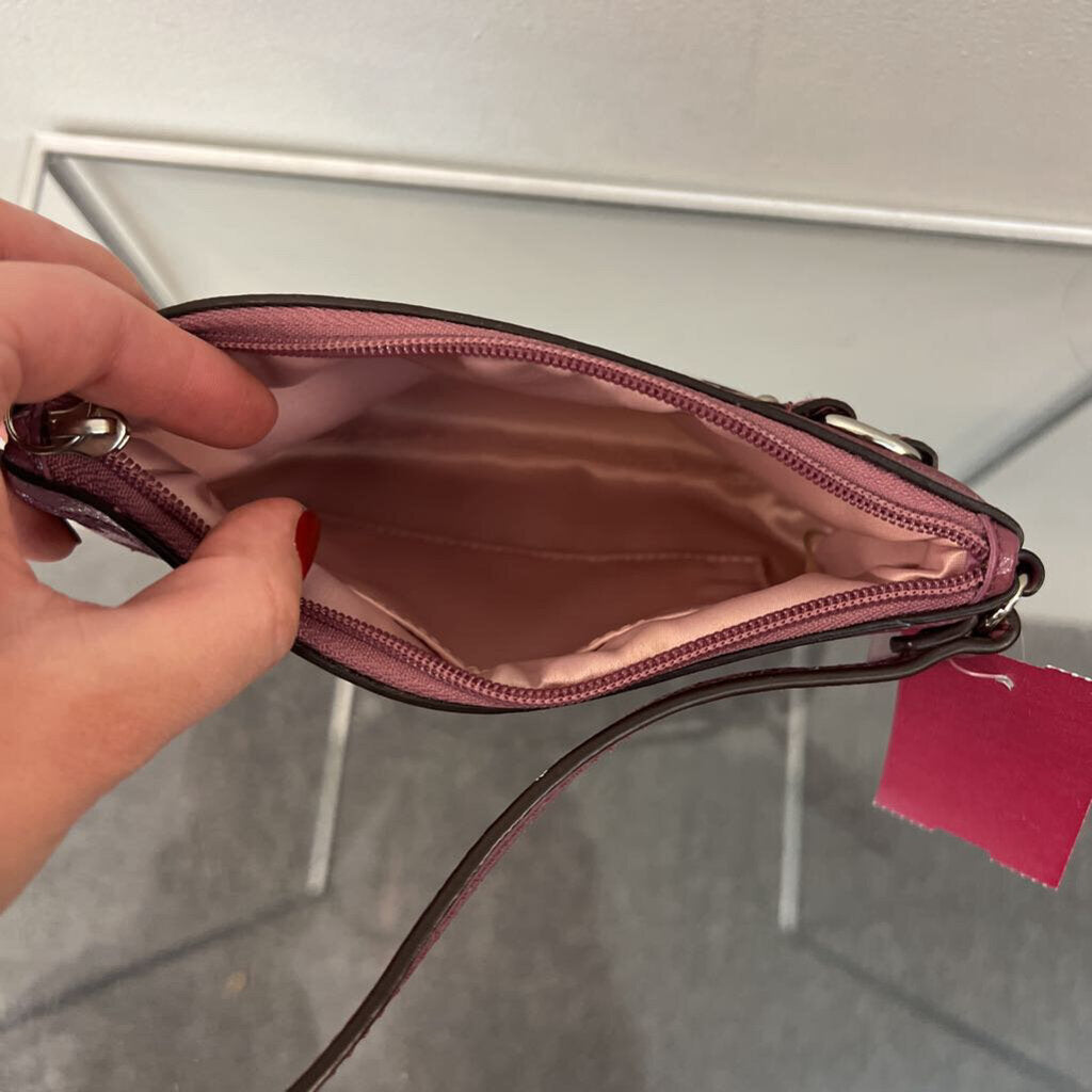 Coach Purple Signature Print Wristlet Purse