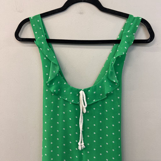 Tulle Green/ White Polka Dot Dress Small