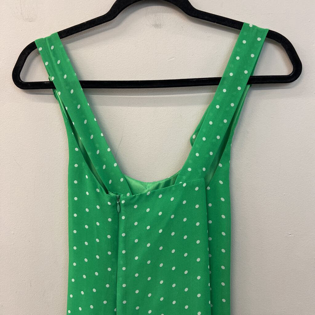 Tulle Green/ White Polka Dot Dress Small