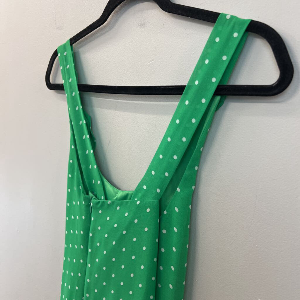 Tulle Green/ White Polka Dot Dress Small